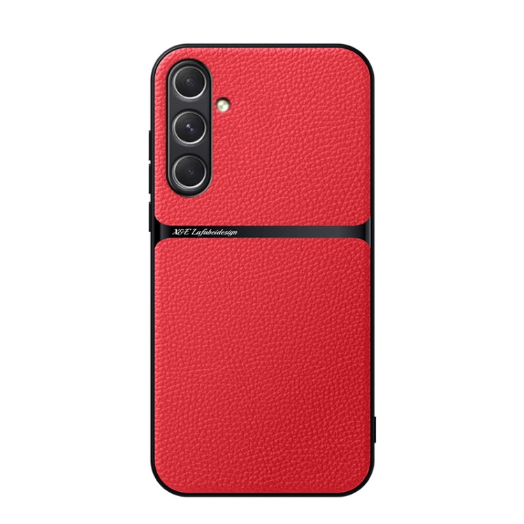 Litchi Leather Magnetic Full Coverage Shockproof Phone Case, For Samsung Galaxy S24 Ultra 5G, For Samsung Galaxy S24+ 5G, For Samsung Galaxy S24 5G, For Samsung Galaxy S23 FE 5G