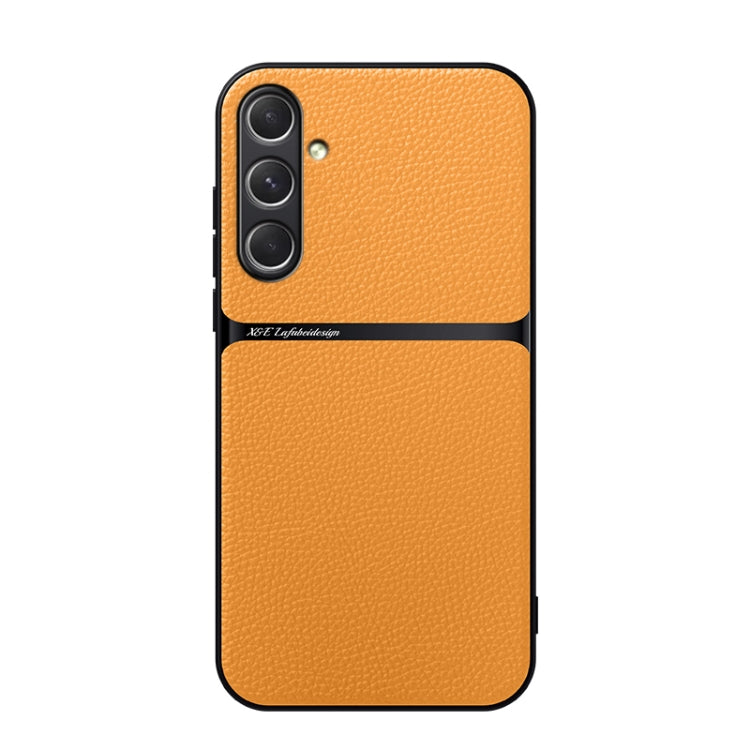 Litchi Leather Magnetic Full Coverage Shockproof Phone Case, For Samsung Galaxy S24 Ultra 5G, For Samsung Galaxy S24+ 5G, For Samsung Galaxy S24 5G, For Samsung Galaxy S23 FE 5G