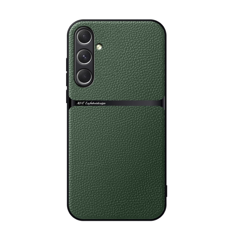Litchi Leather Magnetic Full Coverage Shockproof Phone Case, For Samsung Galaxy S24 Ultra 5G, For Samsung Galaxy S24+ 5G, For Samsung Galaxy S24 5G, For Samsung Galaxy S23 FE 5G