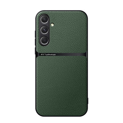 Litchi Leather Magnetic Full Coverage Shockproof Phone Case, For Samsung Galaxy S24 Ultra 5G, For Samsung Galaxy S24+ 5G, For Samsung Galaxy S24 5G, For Samsung Galaxy S23 FE 5G