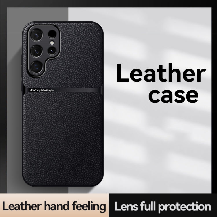 Litchi Leather Magnetic Full Coverage Shockproof Phone Case, For Samsung Galaxy S24 Ultra 5G, For Samsung Galaxy S24+ 5G, For Samsung Galaxy S24 5G, For Samsung Galaxy S23 FE 5G