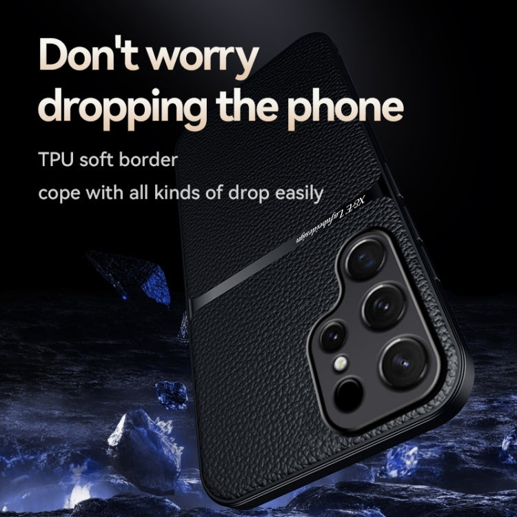 Litchi Leather Magnetic Full Coverage Shockproof Phone Case, For Samsung Galaxy S24 Ultra 5G, For Samsung Galaxy S24+ 5G, For Samsung Galaxy S24 5G, For Samsung Galaxy S23 FE 5G