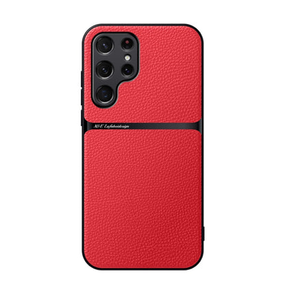 Litchi Leather Magnetic Full Coverage Shockproof Phone Case, For Samsung Galaxy S24 Ultra 5G, For Samsung Galaxy S24+ 5G, For Samsung Galaxy S24 5G, For Samsung Galaxy S23 FE 5G