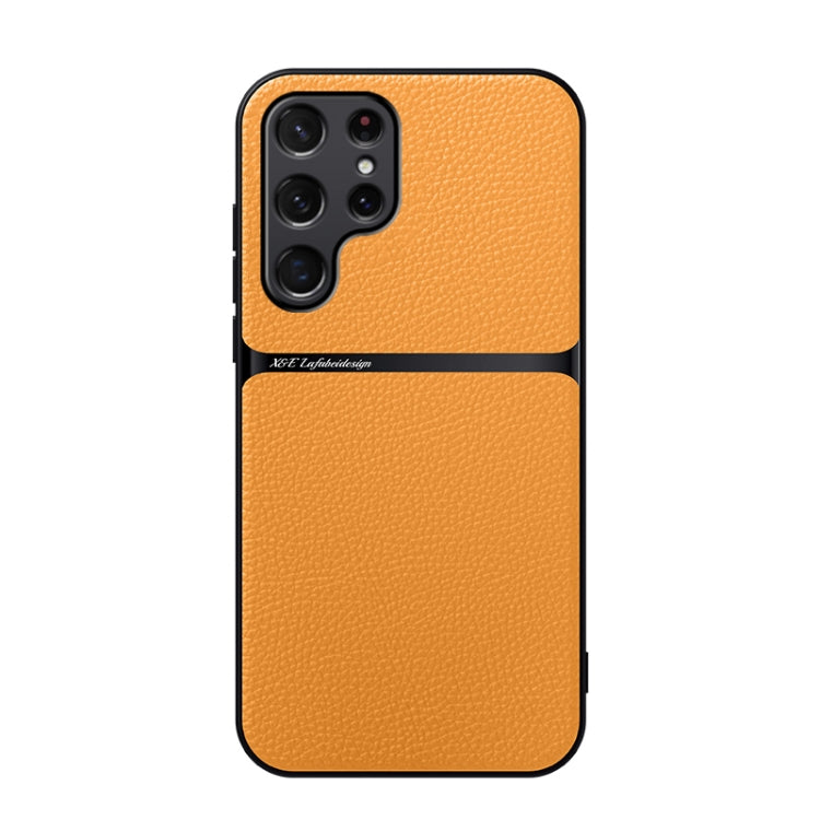 Litchi Leather Magnetic Full Coverage Shockproof Phone Case, For Samsung Galaxy S24 Ultra 5G, For Samsung Galaxy S24+ 5G, For Samsung Galaxy S24 5G, For Samsung Galaxy S23 FE 5G