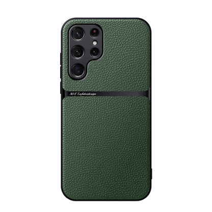 Litchi Leather Magnetic Full Coverage Shockproof Phone Case, For Samsung Galaxy S24 Ultra 5G, For Samsung Galaxy S24+ 5G, For Samsung Galaxy S24 5G, For Samsung Galaxy S23 FE 5G