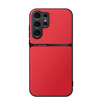 Litchi Leather Magnetic Full Coverage Shockproof Phone Case, For Samsung Galaxy S25 5G, For Samsung Galaxy S25+ 5G, For Samsung Galaxy S25 Ultra 5G, For Samsung Galaxy S24 FE 5G