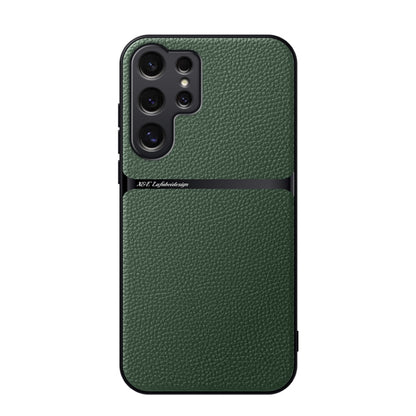 Litchi Leather Magnetic Full Coverage Shockproof Phone Case, For Samsung Galaxy S25 5G, For Samsung Galaxy S25+ 5G, For Samsung Galaxy S25 Ultra 5G, For Samsung Galaxy S24 FE 5G
