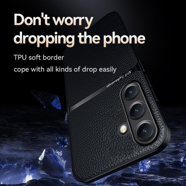 Litchi Leather Magnetic Full Coverage Shockproof Phone Case, For Samsung Galaxy S25 5G, For Samsung Galaxy S25+ 5G, For Samsung Galaxy S25 Ultra 5G, For Samsung Galaxy S24 FE 5G