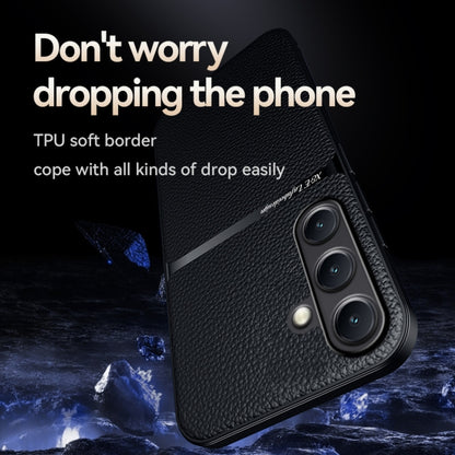 Litchi Leather Magnetic Full Coverage Shockproof Phone Case, For Samsung Galaxy S25 5G, For Samsung Galaxy S25+ 5G, For Samsung Galaxy S25 Ultra 5G, For Samsung Galaxy S24 FE 5G