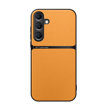 Litchi Leather Magnetic Full Coverage Shockproof Phone Case, For Samsung Galaxy S25 5G, For Samsung Galaxy S25+ 5G, For Samsung Galaxy S25 Ultra 5G, For Samsung Galaxy S24 FE 5G