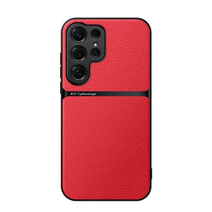 Litchi Leather Magnetic Full Coverage Shockproof Phone Case, For Samsung Galaxy S26+ 5G, For Samsung Galaxy S26 Ultra 5G, For Samsung Galaxy S26 5G, For Samsung Galaxy S25 Edge 5G