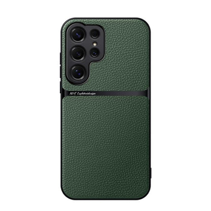 Litchi Leather Magnetic Full Coverage Shockproof Phone Case, For Samsung Galaxy S26+ 5G, For Samsung Galaxy S26 Ultra 5G, For Samsung Galaxy S26 5G, For Samsung Galaxy S25 Edge 5G