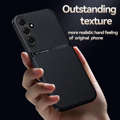 Litchi Leather Magnetic Full Coverage Shockproof Phone Case, For Samsung Galaxy S26+ 5G, For Samsung Galaxy S26 Ultra 5G, For Samsung Galaxy S26 5G, For Samsung Galaxy S25 Edge 5G