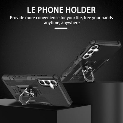 Ring Holder Armor Hybrid Phone Case, For Samsung Galaxy S25 5G, For Samsung Galaxy S25+ 5G, For Samsung Galaxy S25 Ultra 5G, For Samsung Galaxy S24 FE 5G