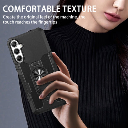 Ring Holder Armor Hybrid Phone Case, For Samsung Galaxy S25 5G, For Samsung Galaxy S25+ 5G, For Samsung Galaxy S25 Ultra 5G, For Samsung Galaxy S24 FE 5G
