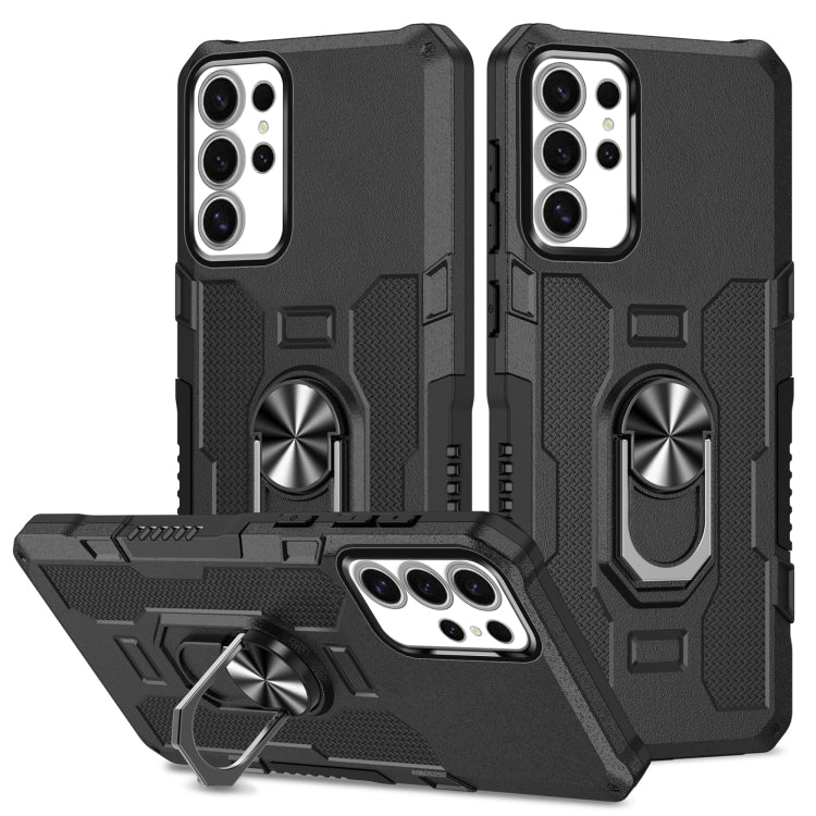 Ring Holder Armor Hybrid Phone Case, For Samsung Galaxy S25 5G, For Samsung Galaxy S25+ 5G, For Samsung Galaxy S25 Ultra 5G, For Samsung Galaxy S24 FE 5G