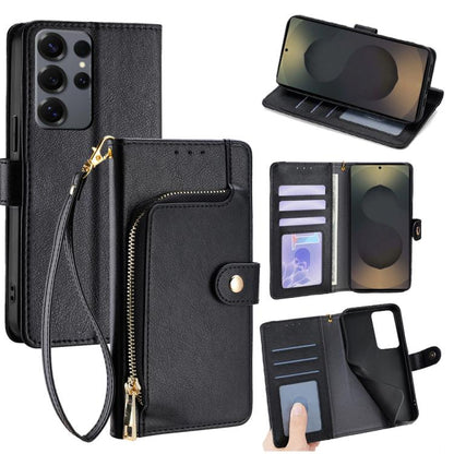Zipper Bag Leather Phone Case, For Samsung Galaxy S25 5G, For Samsung Galaxy S25+ 5G, For Samsung Galaxy S25 Ultra 5G