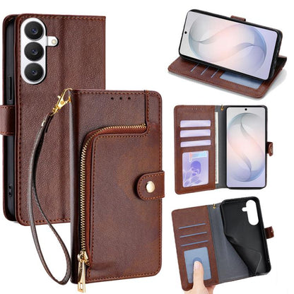 Zipper Bag Leather Phone Case, For Samsung Galaxy S26+ 5G, For Samsung Galaxy S26 Ultra 5G, For Samsung Galaxy S26 5G, For Samsung Galaxy S25 5G, For Samsung Galaxy S25+ 5G, For Samsung Galaxy S25 Ultra 5G