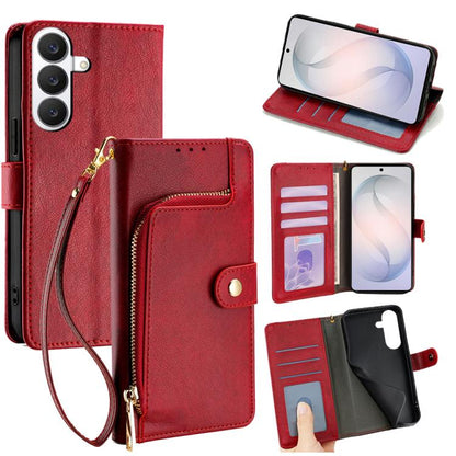 Zipper Bag Leather Phone Case, For Samsung Galaxy S26+ 5G, For Samsung Galaxy S26 Ultra 5G, For Samsung Galaxy S26 5G, For Samsung Galaxy S25 5G, For Samsung Galaxy S25+ 5G, For Samsung Galaxy S25 Ultra 5G