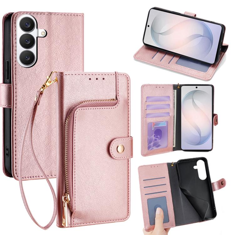 Zipper Bag Leather Phone Case, For Samsung Galaxy S26+ 5G, For Samsung Galaxy S26 Ultra 5G, For Samsung Galaxy S26 5G, For Samsung Galaxy S25 5G, For Samsung Galaxy S25+ 5G, For Samsung Galaxy S25 Ultra 5G
