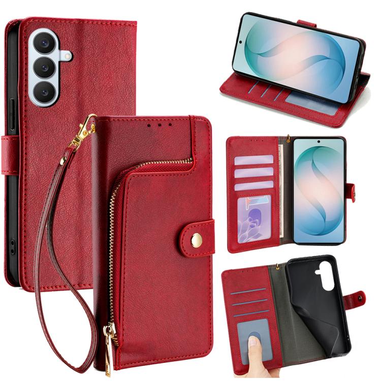 Zipper Bag Leather Phone Case, For Samsung Galaxy S26+ 5G, For Samsung Galaxy S26 Ultra 5G, For Samsung Galaxy S26 5G, For Samsung Galaxy S25 5G, For Samsung Galaxy S25+ 5G, For Samsung Galaxy S25 Ultra 5G
