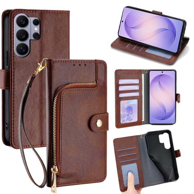 Zipper Bag Leather Phone Case, For Samsung Galaxy S26+ 5G, For Samsung Galaxy S26 Ultra 5G, For Samsung Galaxy S26 5G, For Samsung Galaxy S25 5G, For Samsung Galaxy S25+ 5G, For Samsung Galaxy S25 Ultra 5G