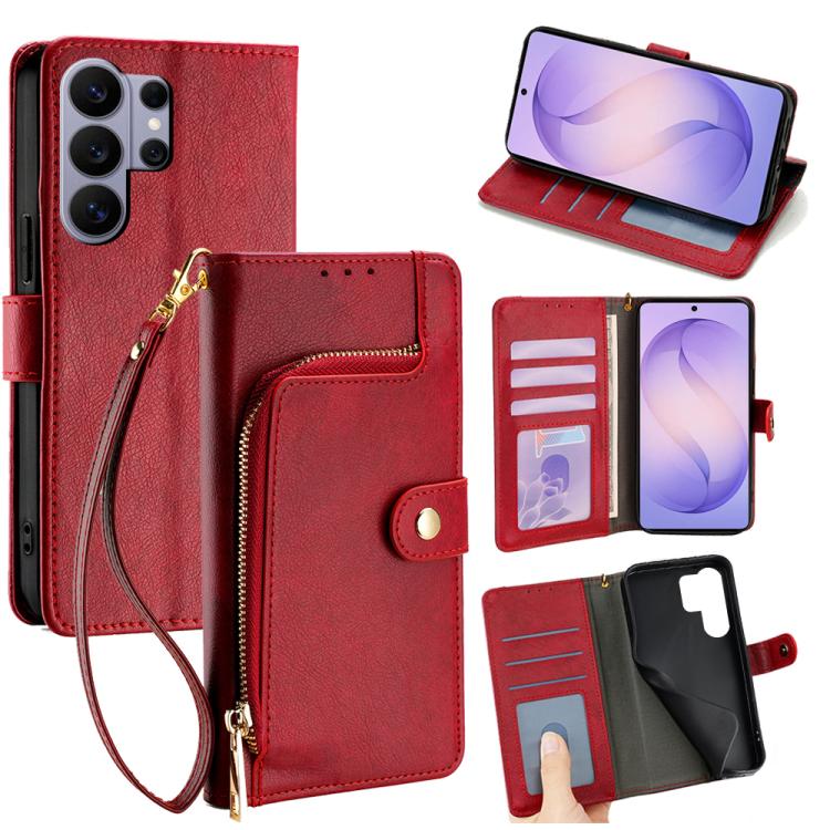Zipper Bag Leather Phone Case, For Samsung Galaxy S26+ 5G, For Samsung Galaxy S26 Ultra 5G, For Samsung Galaxy S26 5G, For Samsung Galaxy S25 5G, For Samsung Galaxy S25+ 5G, For Samsung Galaxy S25 Ultra 5G