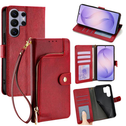 Zipper Bag Leather Phone Case, For Samsung Galaxy S26+ 5G, For Samsung Galaxy S26 Ultra 5G, For Samsung Galaxy S26 5G, For Samsung Galaxy S25 5G, For Samsung Galaxy S25+ 5G, For Samsung Galaxy S25 Ultra 5G