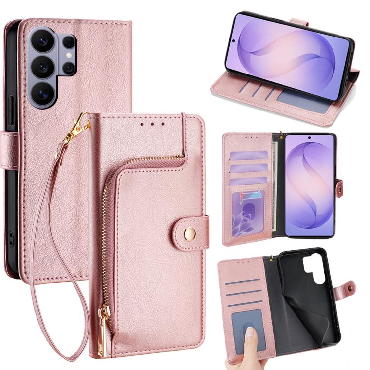 Zipper Bag Leather Phone Case, For Samsung Galaxy S26+ 5G, For Samsung Galaxy S26 Ultra 5G, For Samsung Galaxy S26 5G, For Samsung Galaxy S25 5G, For Samsung Galaxy S25+ 5G, For Samsung Galaxy S25 Ultra 5G