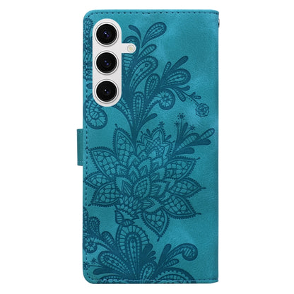 Lace Floral Embossed Magnetic Buckle PU Phone Case With Wrist Strap, For Samsung Galaxy S24 5G, For Samsung Galaxy S23 FE 5G, For Samsung Galaxy S23 Ultra 5G, For Samsung Galaxy S23+ 5G