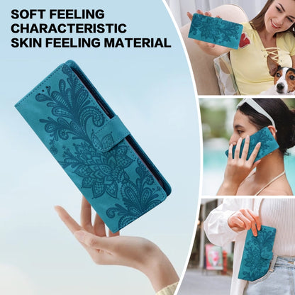 Lace Floral Embossed Magnetic Buckle PU Phone Case With Wrist Strap, For Samsung Galaxy S24 5G, For Samsung Galaxy S23 FE 5G, For Samsung Galaxy S23 Ultra 5G, For Samsung Galaxy S23+ 5G