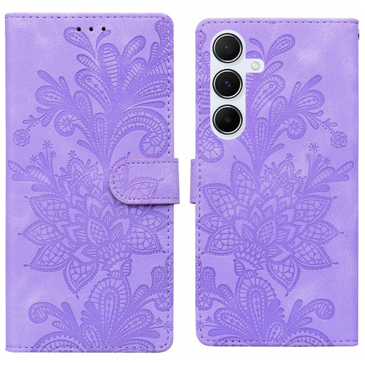 Lace Floral Embossed Magnetic Buckle PU Phone Case With Wrist Strap, For Samsung Galaxy S24 5G, For Samsung Galaxy S23 FE 5G, For Samsung Galaxy S23 Ultra 5G, For Samsung Galaxy S23+ 5G