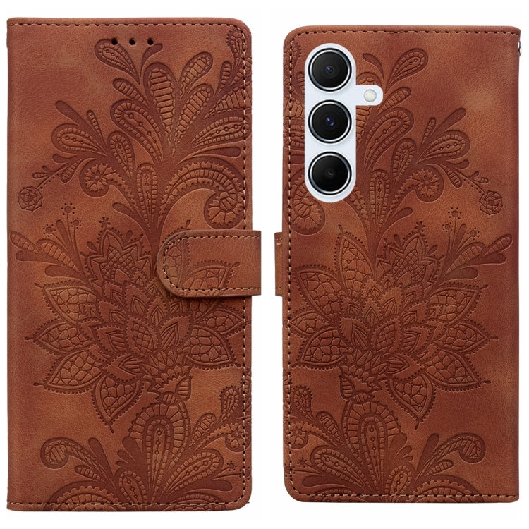 Lace Floral Embossed Magnetic Buckle PU Phone Case With Wrist Strap, For Samsung Galaxy S24 5G, For Samsung Galaxy S23 FE 5G, For Samsung Galaxy S23 Ultra 5G, For Samsung Galaxy S23+ 5G
