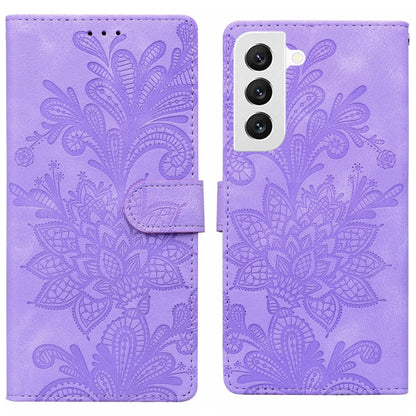 Lace Floral Embossed Magnetic Buckle PU Phone Case With Wrist Strap, For Samsung Galaxy S22 5G, For Samsung Galaxy S21 FE 5G, For Samsung Galaxy S21 5G, For Samsung Galaxy S21+ 5G