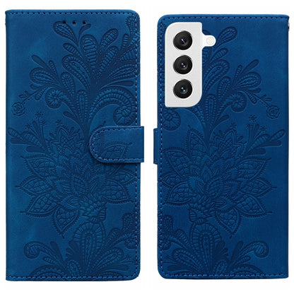 Lace Floral Embossed Magnetic Buckle PU Phone Case With Wrist Strap, For Samsung Galaxy S22 5G, For Samsung Galaxy S21 FE 5G, For Samsung Galaxy S21 5G, For Samsung Galaxy S21+ 5G