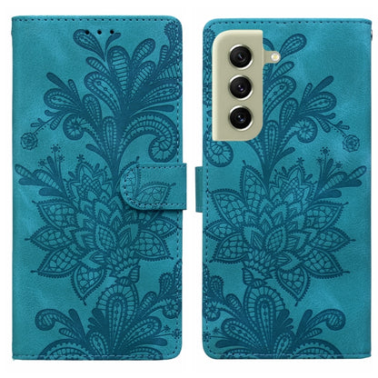 Lace Floral Embossed Magnetic Buckle PU Phone Case With Wrist Strap, For Samsung Galaxy S22 5G, For Samsung Galaxy S21 FE 5G, For Samsung Galaxy S21 5G, For Samsung Galaxy S21+ 5G