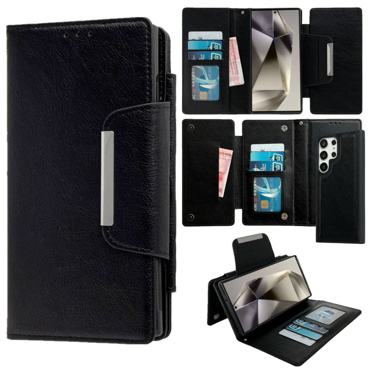 Multifunctional 7-Card Wallet Leather Phone Case, For Samsung Galaxy S25 5G, For Samsung Galaxy S25+ 5G, For Samsung Galaxy S25 Ultra 5G