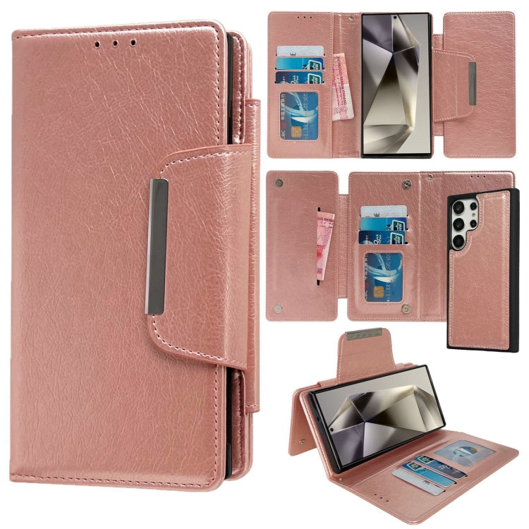 Multifunctional 7-Card Wallet Leather Phone Case, For Samsung Galaxy S25 5G, For Samsung Galaxy S25+ 5G, For Samsung Galaxy S25 Ultra 5G
