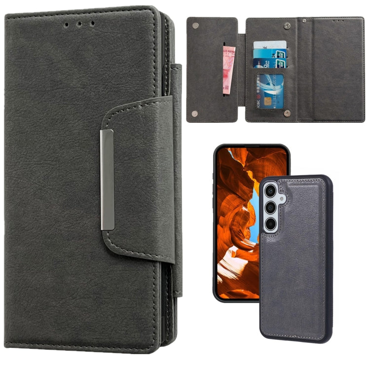 Multifunctional 7-Card Wallet Leather Phone Case, For Samsung Galaxy S25 5G, For Samsung Galaxy S25+ 5G, For Samsung Galaxy S25 Ultra 5G