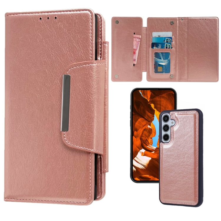 Multifunctional 7-Card Wallet Leather Phone Case, For Samsung Galaxy S25 5G, For Samsung Galaxy S25+ 5G, For Samsung Galaxy S25 Ultra 5G