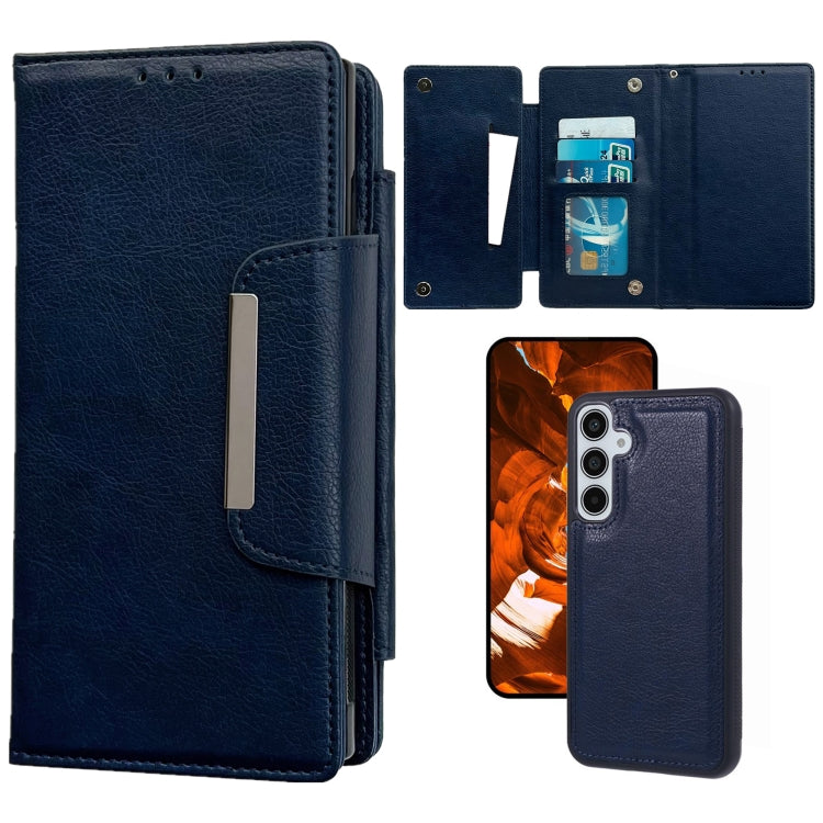 Multifunctional 7-Card Wallet Leather Phone Case, For Samsung Galaxy S25 5G, For Samsung Galaxy S25+ 5G, For Samsung Galaxy S25 Ultra 5G