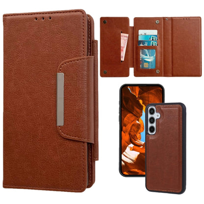 Multifunctional 7-Card Wallet Leather Phone Case, For Samsung Galaxy S25 5G, For Samsung Galaxy S25+ 5G, For Samsung Galaxy S25 Ultra 5G