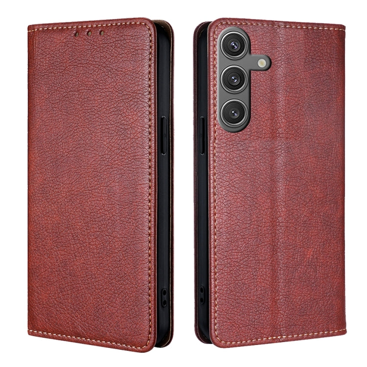 Gloss Oil Solid Color Magnetic Leather Phone Case, For Samsung Galaxy S26+ 5G, For Samsung Galaxy S26 Ultra 5G, For Samsung Galaxy S26 5G, For Samsung Galaxy S25 5G