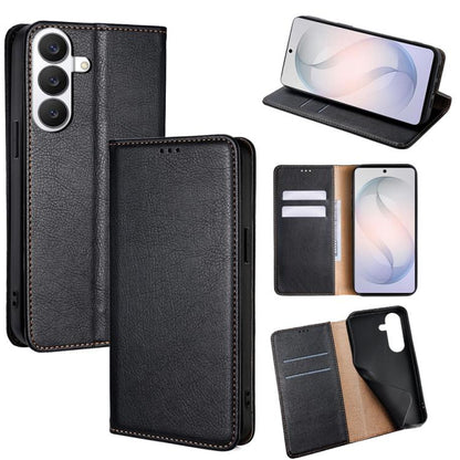Gloss Oil Solid Color Magnetic Leather Phone Case, For Samsung Galaxy S26+ 5G, For Samsung Galaxy S26 Ultra 5G, For Samsung Galaxy S26 5G, For Samsung Galaxy S25 5G