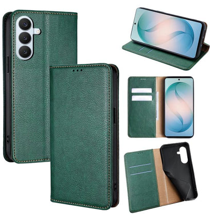 Gloss Oil Solid Color Magnetic Leather Phone Case, For Samsung Galaxy S26+ 5G, For Samsung Galaxy S26 Ultra 5G, For Samsung Galaxy S26 5G, For Samsung Galaxy S25 5G