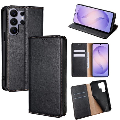 Gloss Oil Solid Color Magnetic Leather Phone Case, For Samsung Galaxy S26+ 5G, For Samsung Galaxy S26 Ultra 5G, For Samsung Galaxy S26 5G, For Samsung Galaxy S25 5G