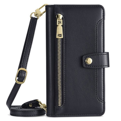 Sheep Texture Cross-body Zipper Wallet Leather Phone Case, For Samsung Galaxy S25 5G, For Samsung Galaxy S25+ 5G, For Samsung Galaxy S25 Ultra 5G