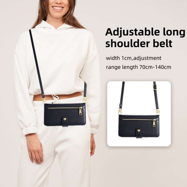 Sheep Texture Cross-body Zipper Wallet Leather Phone Case, For Samsung Galaxy S25 5G, For Samsung Galaxy S25+ 5G, For Samsung Galaxy S25 Ultra 5G