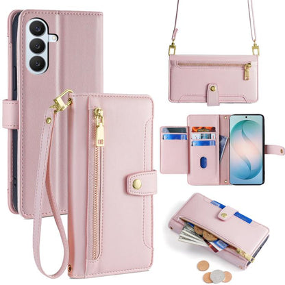 Sheep Texture Cross-body Zipper Wallet Leather Phone Case, For Samsung Galaxy S26+ 5G, For Samsung Galaxy S26 Ultra 5G, For Samsung Galaxy S26 5G, For Samsung Galaxy S25 5G