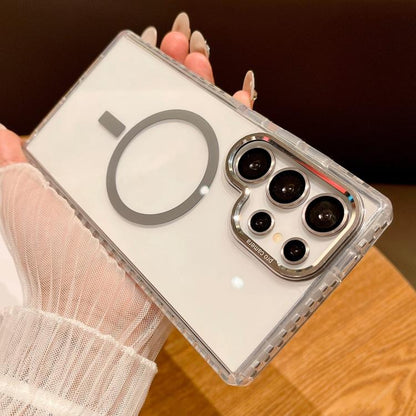 Transparent MagSafe Phone Case with Lens Film, For Samsung Galaxy S24+ 5G, For Samsung Galaxy S24 5G, For Samsung Galaxy S23 Ultra 5G, For Samsung Galaxy S22 Ultra 5G